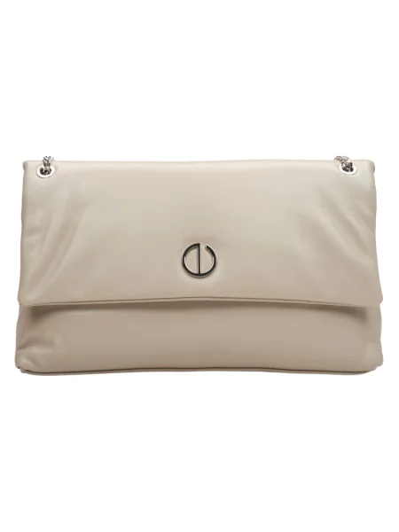 Torebka na łańcuszku Estro skórzana szara