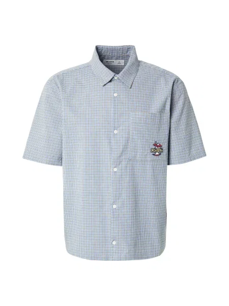 HOLLISTER Košeľa modrosivá / žltá biela