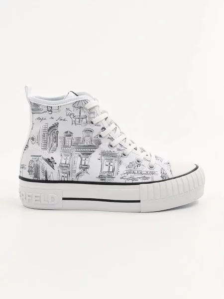 Високи кецове Karl Lagerfeld KAMPUS MAX бяло