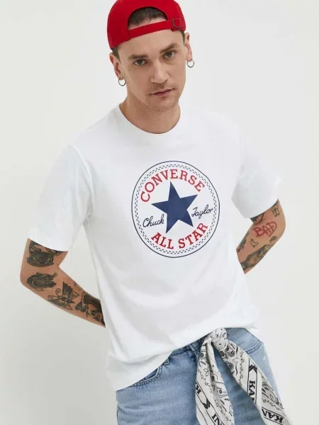 Tričko Converse s potiskem bílá