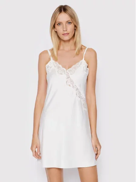 Nočna srajca LAUREN RALPH LAUREN bela