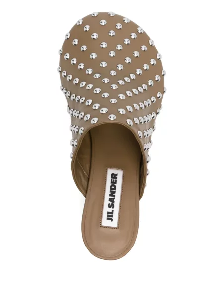 Mule natikače Jil Sander sa šiljcima zelena