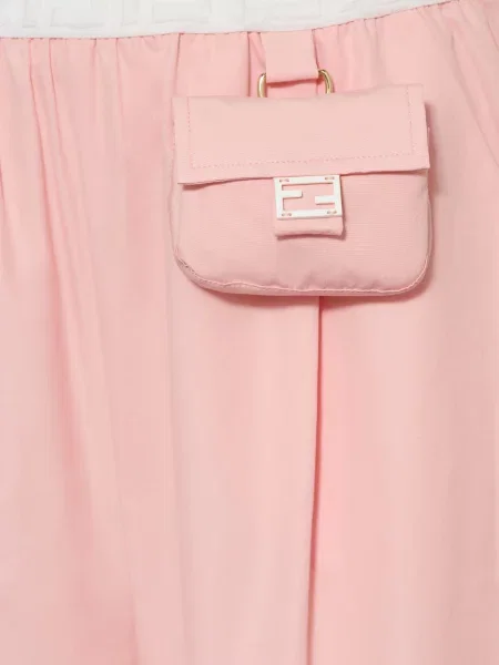 Fendi Spodnie rosa białe
