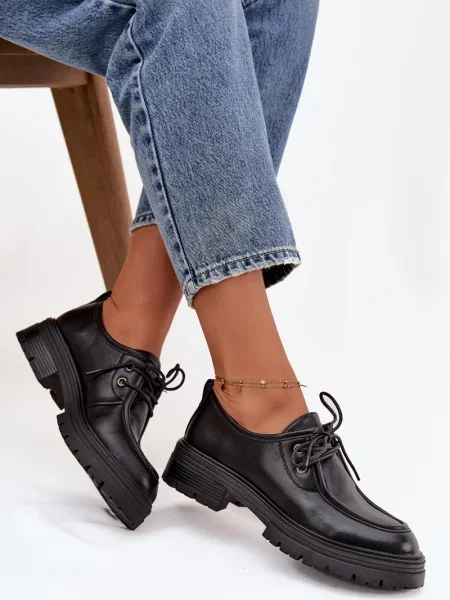 Mocasini Boto din piele negru