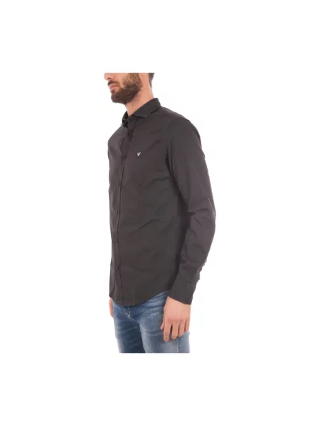 Koszula dżinsowa Armani Jeans szara
