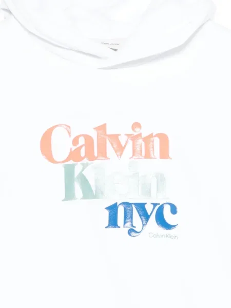 Bluza z kapturem dziecięca Calvin Klein biała