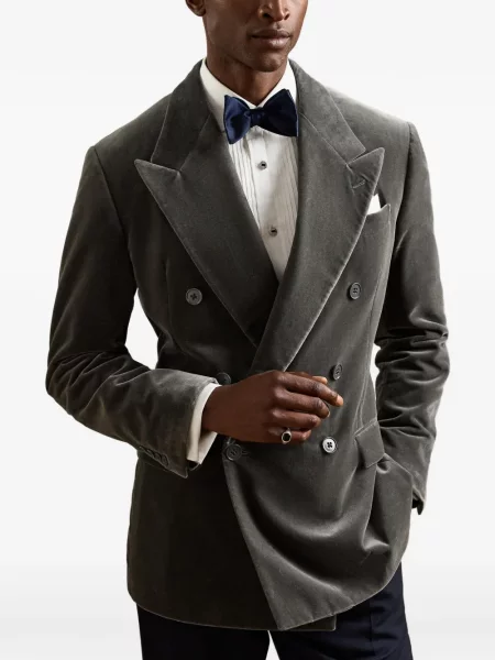 Двуредно яке Ralph Lauren Purple Label сиво
