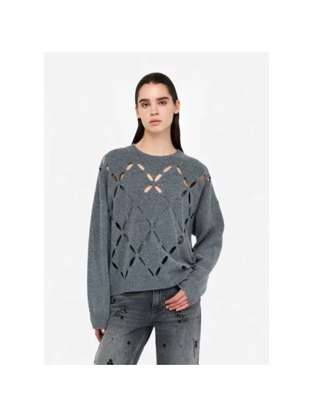 Sweter Liu Jo wełniany szary