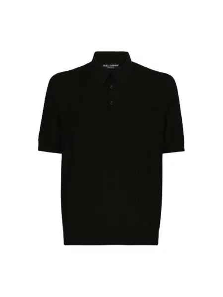Koszulka polo Dolce And Gabbana z logo czarna