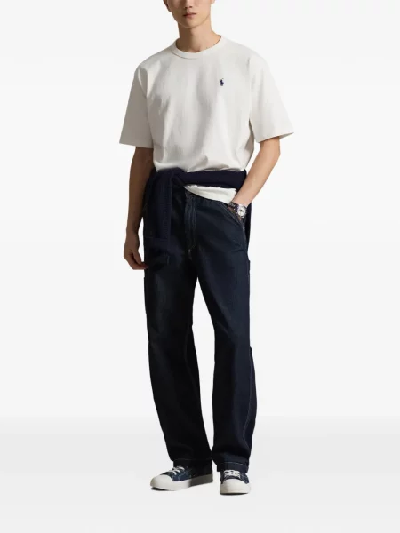 Ριγέ δερμάτινος κάλτσες Polo Ralph Lauren με κορδόνι μαύρο