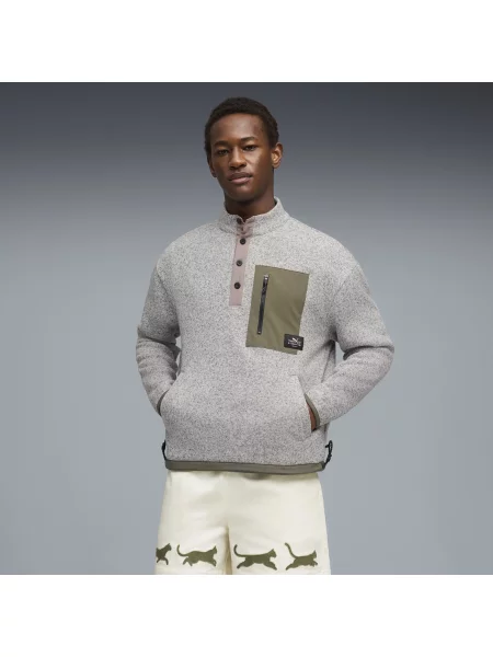 Bluza golfowa PUMA x GUMTREE GOLF & NATURE CLUB z zamkiem Akcesoria M biały