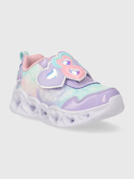 Skechers sneakers boty HEART LIGHTS LOVIN REFLECTION fialové