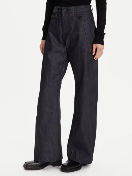 G-Star Raw Jeans hlače Contor 3D Mornarsko Wide Leg modra