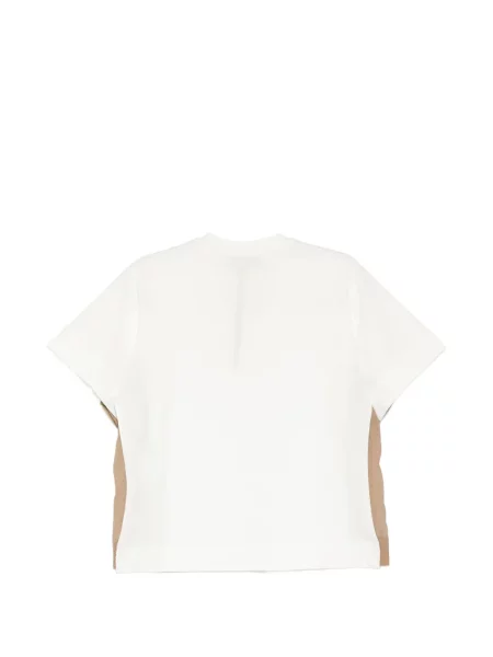 Tricou Litkovska din șifon cu dungi alb