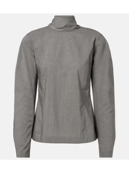 Bluză Jacquemus de lână gri