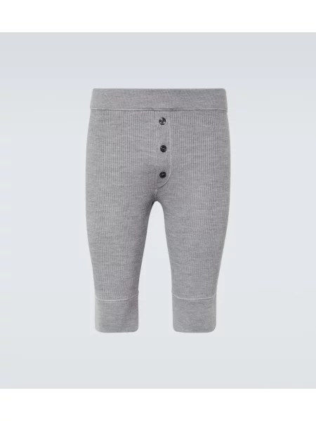 Pantaloni scurți Dolce&gabbana de lână gri