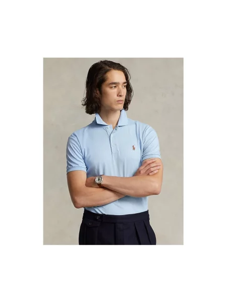 Koszulka polo Polo Ralph Lauren z logo niebieska