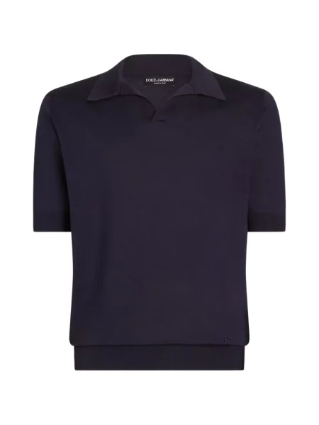 Tricou Dolce & Gabbana cu decolteu în V albastru