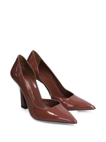 Δερμάτινη γοβάκια Stuart Weitzman καφέ