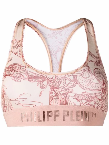 Sutien Philipp Plein cu imagine portocaliu