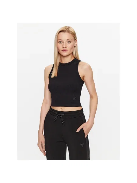 Guess Felső Edie Slim Fit fekete