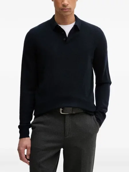Lung tricou polo From Future albastru