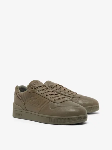 Кожаные кроссовки Lacoste зеленые