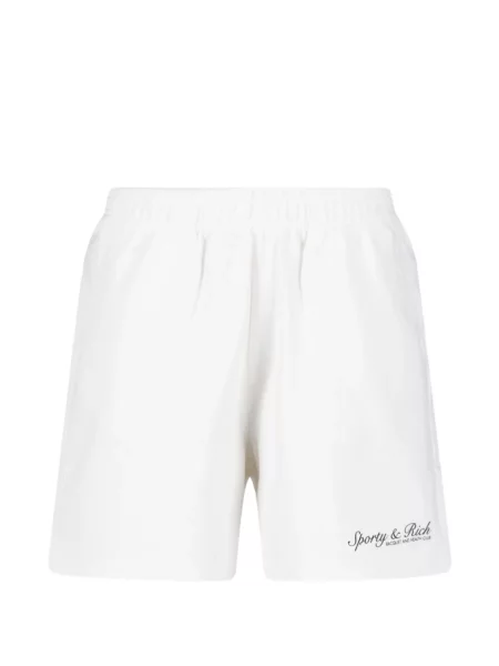 Pantaloni scurți Sporty & Rich cu imagine alb