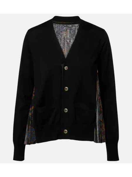 Cardigan Sacai din tul albastru