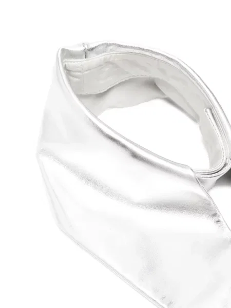Inel Mitiliane Couture din piele argintiu