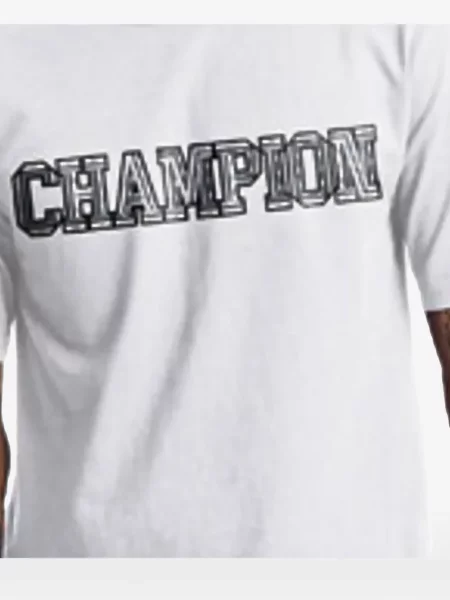 Μπλούζα Champion με αυτόγραφο λευκό