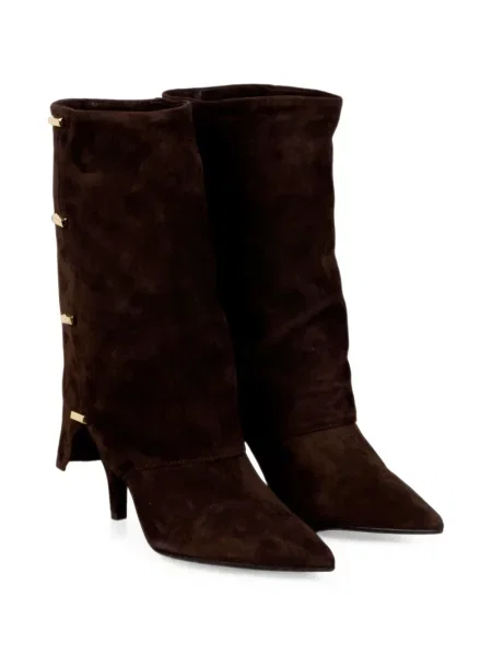 Botine Chantal din piele de căprioară maro