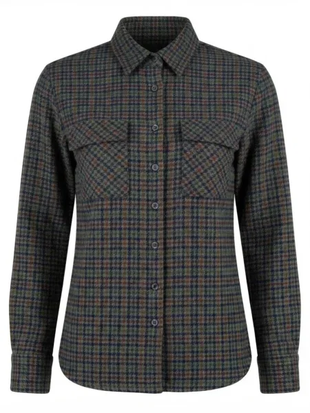 Radwa Bluză Women's Soft Warm Flannel Shirt maro gri