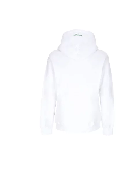 Bluza z kapturem Propaganda z kapturem z logo biała