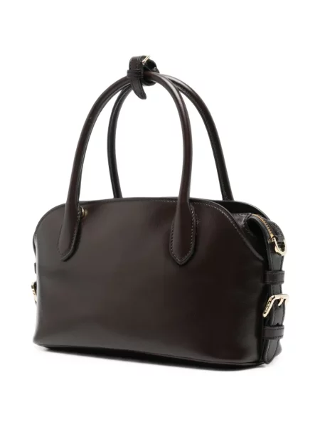 Geantă shopper Prada din piele cu imagine maro