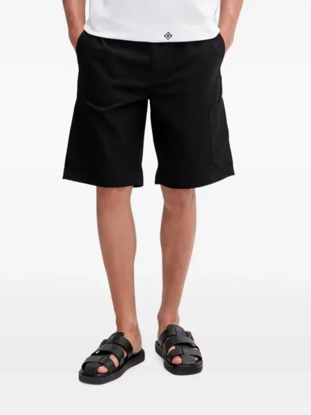 Cu centură pantaloni scurți cargo Benetton negru