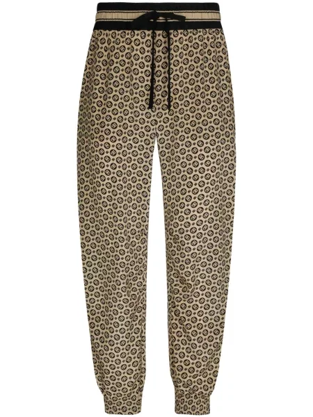 Pantaloni Dolce & Gabbana de mătase cu imagine