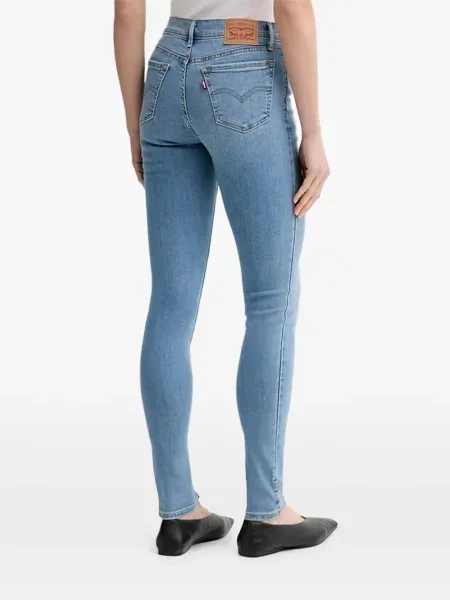 Слаб широки дънки Levi's® с принт синьо