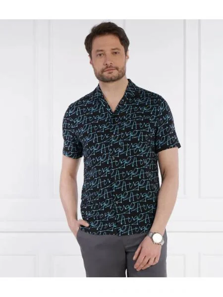 HUGO Cămașă Ellino | Relaxed fit negru
