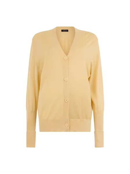 Kardigan Fabiana Filippi z dekoltem w serek żółty