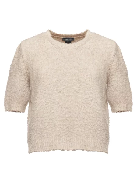 Krótki sweter Avant Toi beżowy