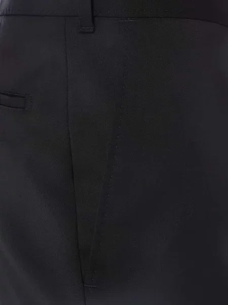 Spodnie do garnituru o kroju shaped fit z żywej wełny model ‘Janis’ Eduard Dressler czarne