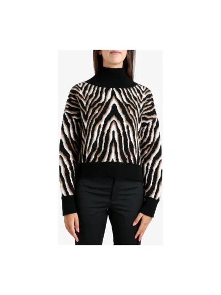 Sweter z golfem Erika Cavallini czarny