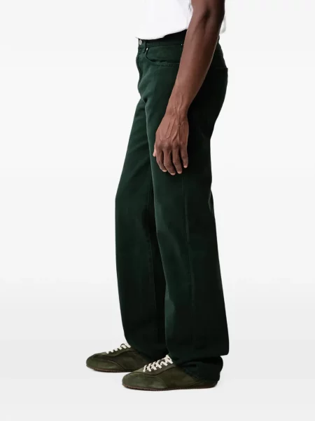 Jeansy straight leg Lacoste zielone