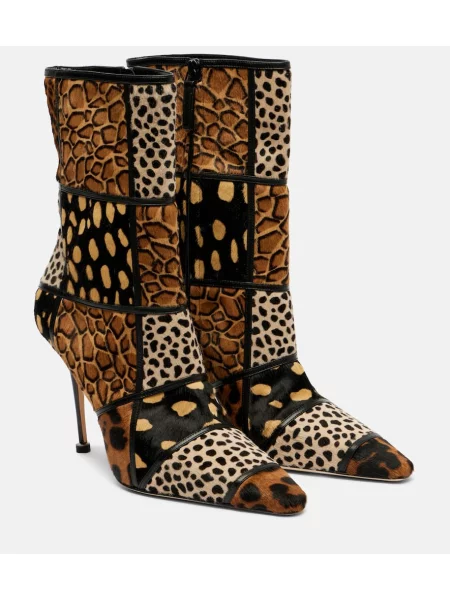 Cizme scurte Manolo Blahnik maro