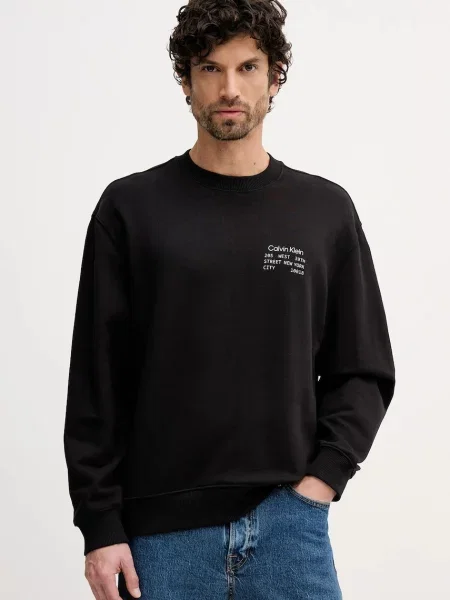Mikina Calvin Klein Jeans s potiskem černá