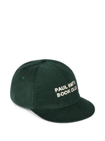 Șapcă Paul Smith de catifea cord verde