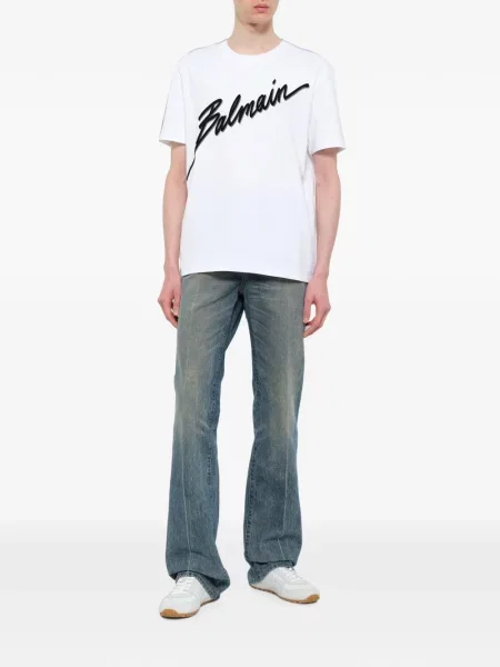 Hímzett póló Balmain fehér