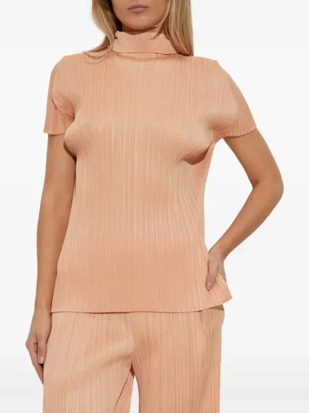 Plisirana bluza Pleats Please Issey Miyake narančasta