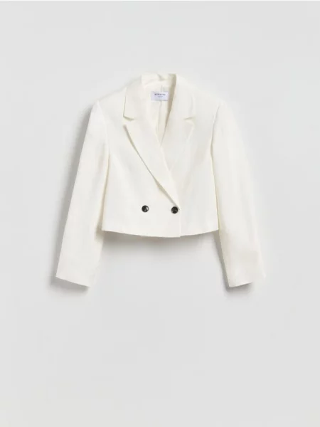 Reserved Лляний піджак білий